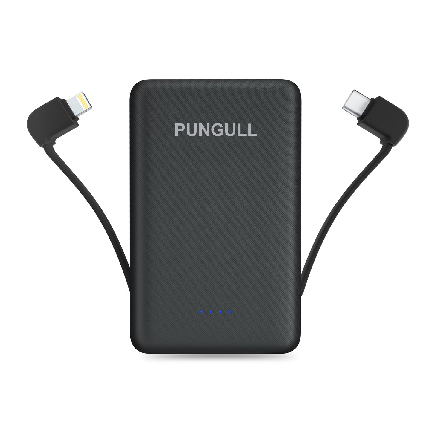 Slim Portable Charger 5000mAh - Compact Mini Small Power Bank Built-in Cable Cute Mobile Cell Phone External Battery Pack 5V 2.1A USB-C Compatible with iPhones 6/7/8/X/XS/XR/11/12/13/14 Airpods