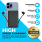 Slim Portable Charger 5000mAh - Compact Mini Small Power Bank Built-in Cable Cute Mobile Cell Phone External Battery Pack 5V 2.1A USB-C Compatible with iPhones 6/7/8/X/XS/XR/11/12/13/14 Airpods
